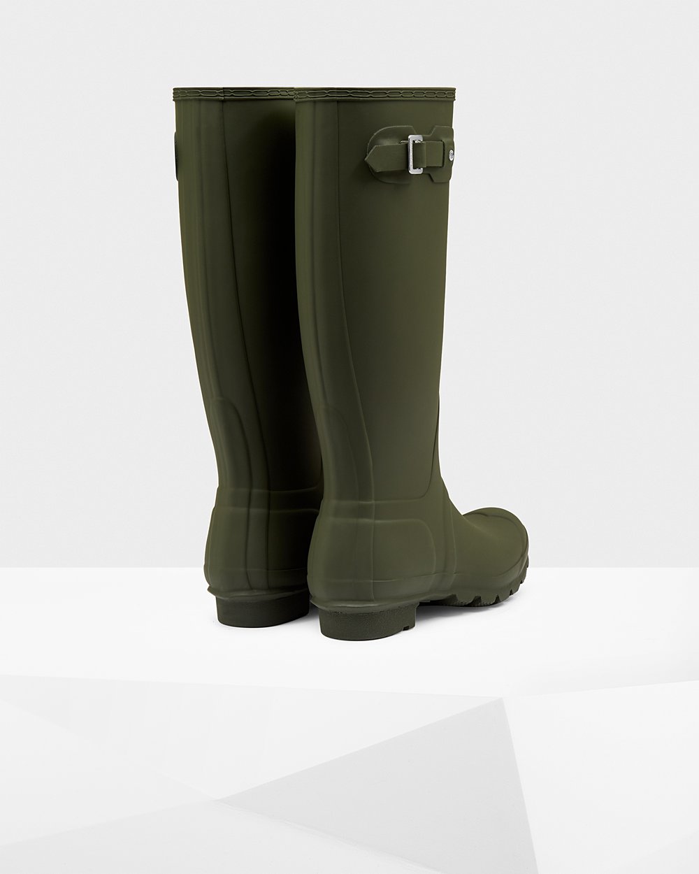 Womens Tall Rain Boots - Hunter Original (85WRJDCHK) - Dark Olive